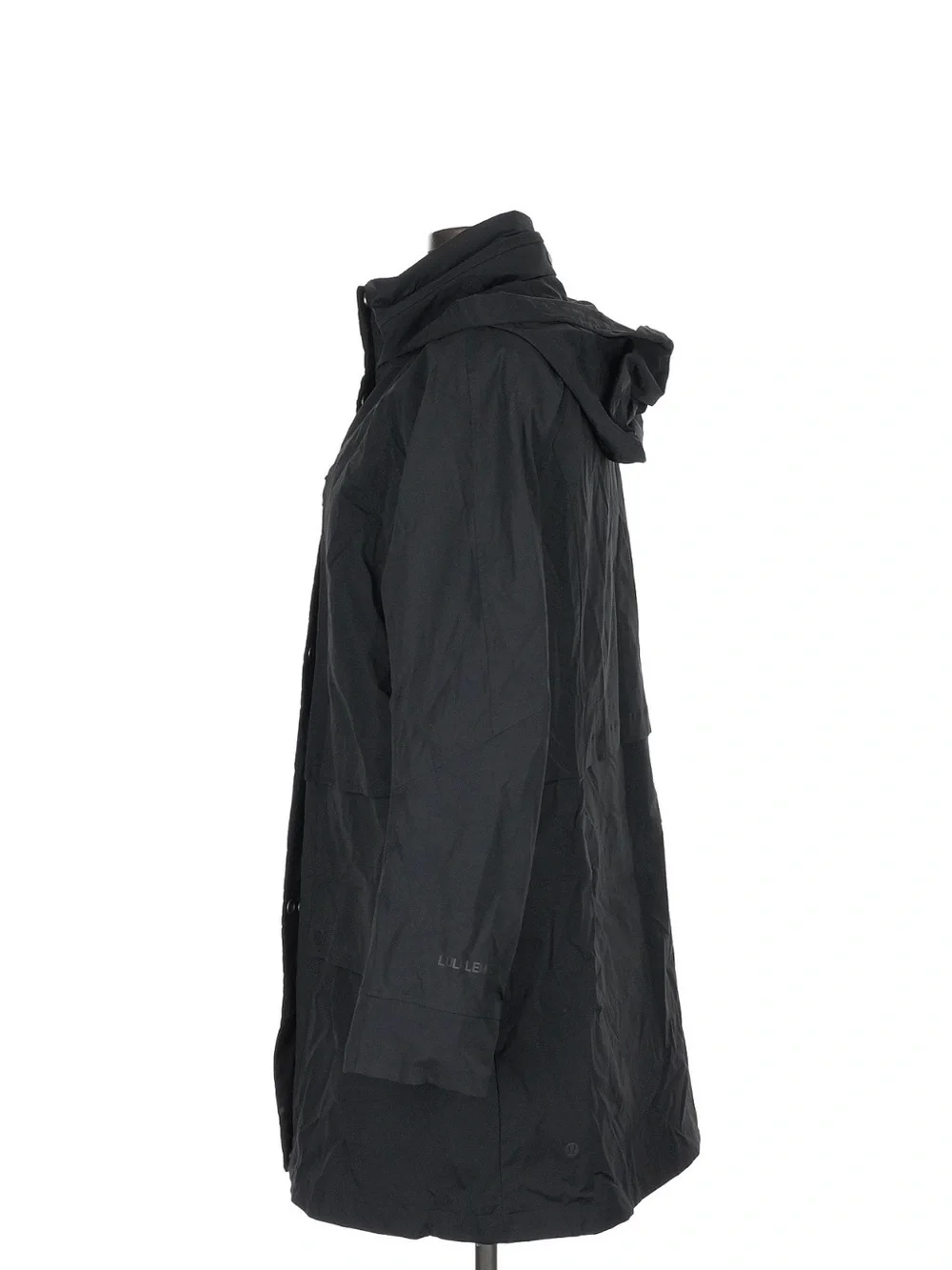 Size 6 Lululemon Women's Black Hooded Raincoat/Jacket